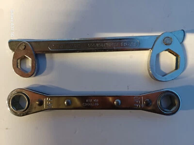 Heavy Duty Multi Wrenches, SAE Chrome Adjustable Wrench lot of two - Image 1 of 3