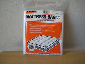 King Size Mattress Bag for Moving Storage 96â€� x 78â€� x 10â€� New Sealed U Haul