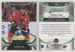 2022-23 Upper Deck MVP Green Script Patrick Kane SP #202