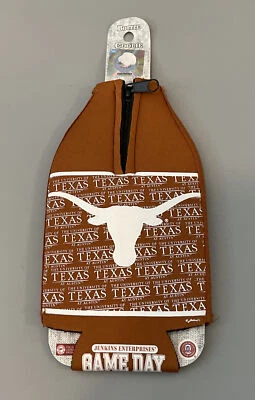 Botella de cerveza del día del juego Longhorns de la Universidad de Texas enfriador Koozie Foto 1 de 2
