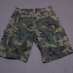 Hurley Shorts Mens 36 Green Camo Camoflauge Cargo Pockets Parachute Military - Picture 1 of 11