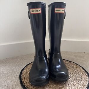 Black hunter boots kids size 1 | Wellies | Barely Used