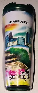 Vaso acrílico Starbucks Corea del Sur Día de Seúl Icono Ciudad Global 12 OZ 2012 RARO - Imagen 1 de 7