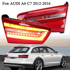 Left+Right Inner LED Tail Light Rear Brake Lamp For AUDI A6 C7 2012 13-2015 2016 - Picture 1 of 14