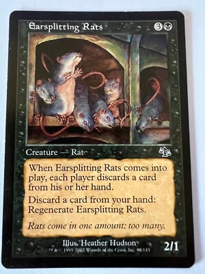 MTG Magic The Gathering Judgment Earsplitting Rats Common LP - Image 1 of 2