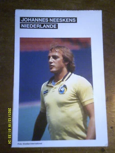 1988 FOOTBALL FICHE JOHANN NEESKENS AJAX BARCELONE COSMOS PAYS BAS - Imagen 1 de 1