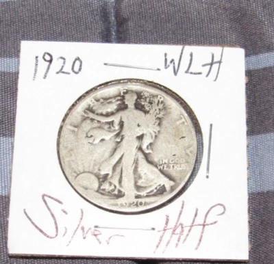 Silver 1920 p Philadelphia Mint Silver Walking Liberty Half Dollar 1/2 WLH - Image 1 of 4