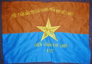1967 FLAG - Viet Cong - Khe Sanh - Liberation Front - NLF - Vietnam War - F.124 - Picture 1 of 6