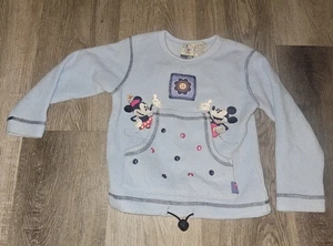 Vintage Disney MICKEY & CO Kids Blue Fleece Sweatshirt Pullover Minnie SZ 4 - Picture 1 of 5