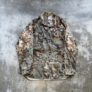 Vintage 10X Advantage Camo Canvas Cotton Button Up Flannel Shirt XXL USA - Picture 1 of 6