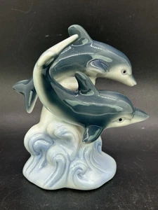 Delfin Figur von Papel Freelance Zwei Delfine reiten Wellen #63640 B21 - Bild 1 von 7