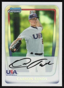 2011 Bowman Draft Chrome Prospects Refractors #BDPP105 Carson Sands - Picture 1 of 2
