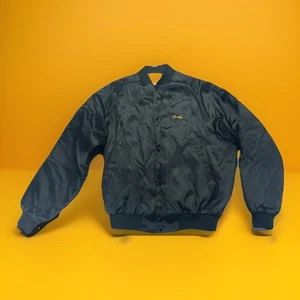 Vintage schwarze Bomberjacke groß hergestellt in den USA neu Albany Commandery Corkey - Bild 1 von 12