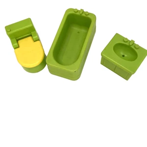 Fisher Price Little People Badezimmer Set Grün Badewanne WC Waschbecken - Bild 1 von 7
