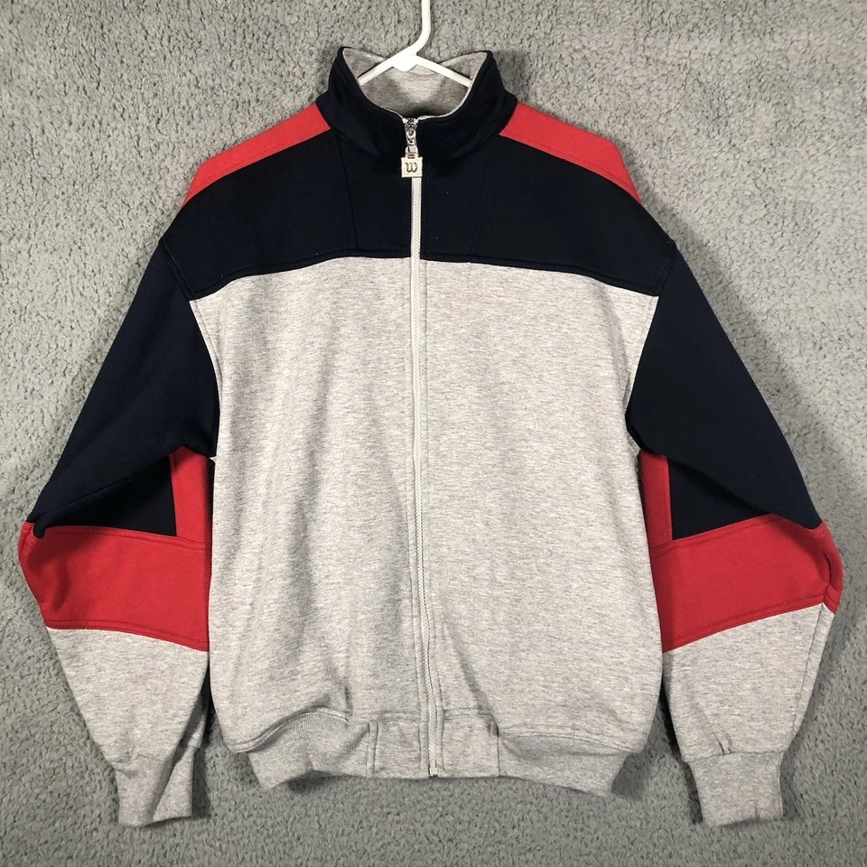 Pullover Wilson 1/4 Cremallera Talla Pequeña Blanco Bloque de Color Deportes Tenis Golf Atlético Foto 1 de 4