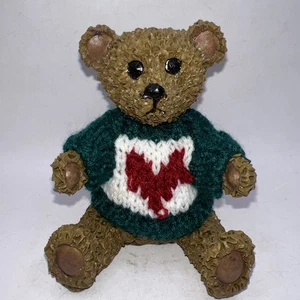 Orso Studio Eluceo da collezione "Orso maglione maglia cuore verde" alto 4,5" - Foto 1 di 6