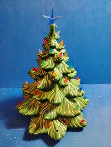 Albero di Natale Vintage in Ceramica 10 Pollici - Senza Base Spedizione Gratuita  - Foto 1 di 8