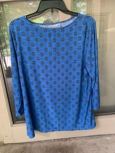 S285-Croft & Barrow-Blusa Hombre Talla L-Mangas Largas-Azul - Imagen 1 de 8