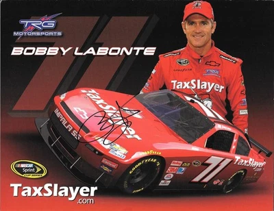 Tarjeta de héroe autografiada por Bobby Labonte NASCAR CUP #77 2011 Foto 1 de 2