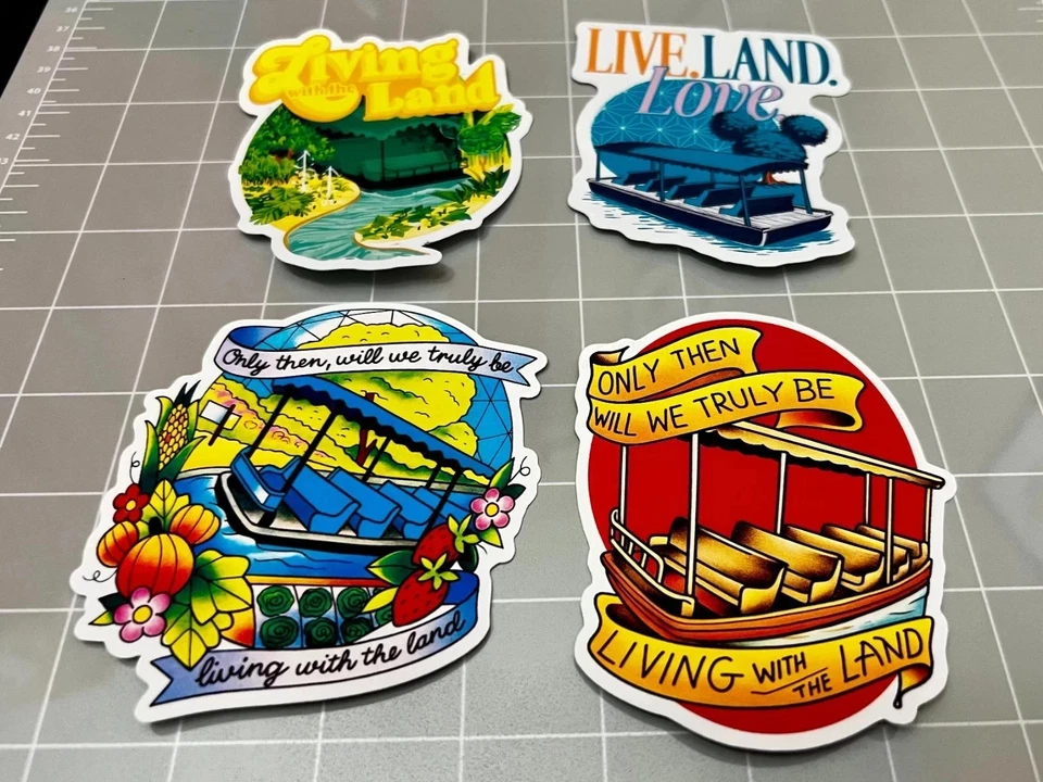 Living with the Land Epcot - Juego de 4 pegatinas Foto 1 de 1