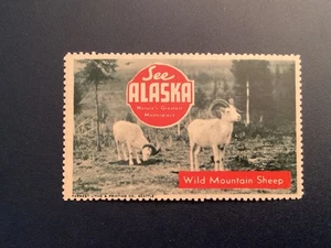 Collectzone See Alaska Wild Mountain Sheep Label Sehr guter Erhaltungszustand NH - Bild 1 von 1