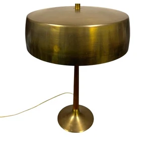 Rare Svend Aage Holm Sorensen 4109 Brass Round Lamp Danish Mid Century - Picture 1 of 14