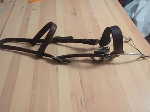 Vintage Long Shank Horse Riding Hackamore with Noseband and Headstall Horse Tack - Picture 1 of 9