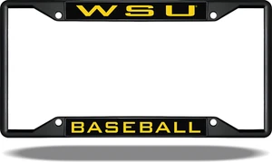 Wichita State WSU BASEBALL Black License Plate Frame - Picture 1 of 1