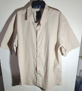 LU Linea Uomo 3XLT Dot Short Sleeve Button Up Shirt - Picture 1 of 17