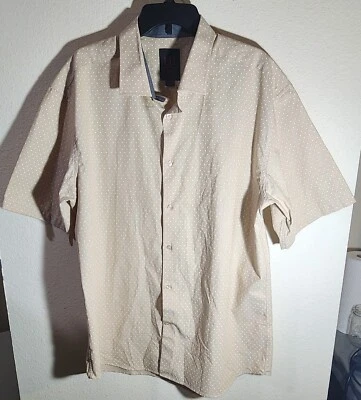 LU Linea Uomo 3XLT Dot Short Sleeve Button Up Shirt - Image 1 of 4