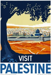 Vintage Visit Palestine Poster Travel Print 1936 Retro Wall Art - Picture 1 of 1