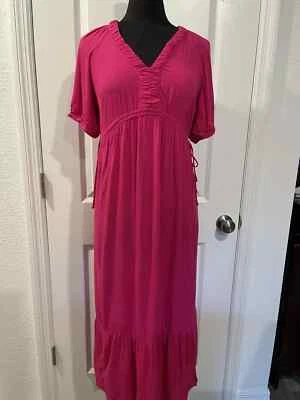 Vestido de maternidad Isabel Ingrid rosa magenta para mujer nuevo con etiquetas Foto 1 de 4