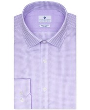 Ryan Seacrest Distinction Men's Stretch Square  Shirt White Size 34-35