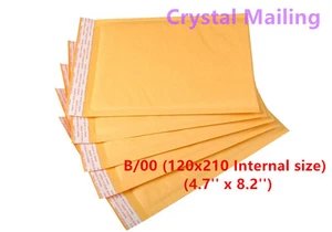 100 B/00 B00 Gold gepolsterte Luftpolsterumschläge Postumschläge POST günstig 120 x 210 mm 4 HE - Bild 1 von 1