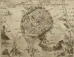 BRAUNSCHWEIG - Vogelschau der Belagerung - Kupferstich um 1615 - Picture 1 of 4