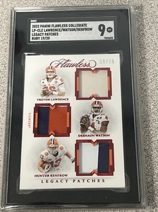 2022 Panini Flawless Lawrence Watson Renfrow Legacy RUBY Patches /20 SGC 9!!