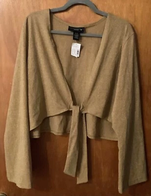 Nuevo con etiquetas Suéter Venezia Jeans Talla 22/24 Dorado Metálico Tejido Corbata Envío Gratis Foto 1 de 3