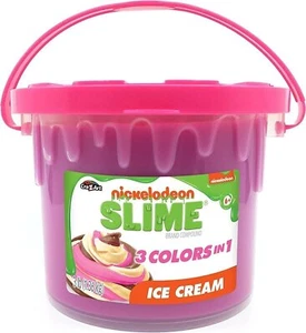 Nickelodeon Slime 3LB Ice Cream Premade Slime Bucket – 3 Colors-in-1... - Picture 1 of 3