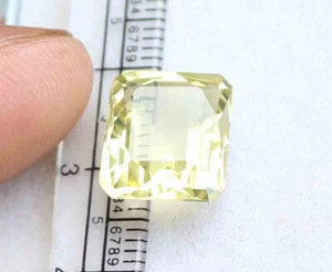 7.20 Ct Natural Lemon Quartz Octagon Faceted Cut 11*11.5 mm Loose Gemstone - Picture 1 of 5