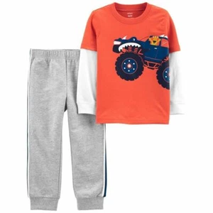 Toddler Boys Monster Truck T-shirt and Pants, 2 Piece Set - Picture 1 of 3