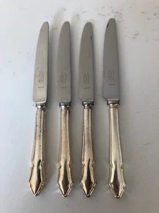 4 x dessert Knives 22cm George Butler Cavendish du barry Pattern Silver Plated - Picture 1 of 4