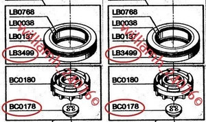 2 PK LB3499 + BC0178 Washer Valve Seals for Senco SN325 Framing Nailer - Picture 1 of 1