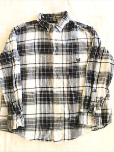 "Camisa CHAPS para hombre a cuadros 100 % algodón FLANELA; BOLSILLO talla GRANDE 44"" pecho" - Imagen 1 de 7