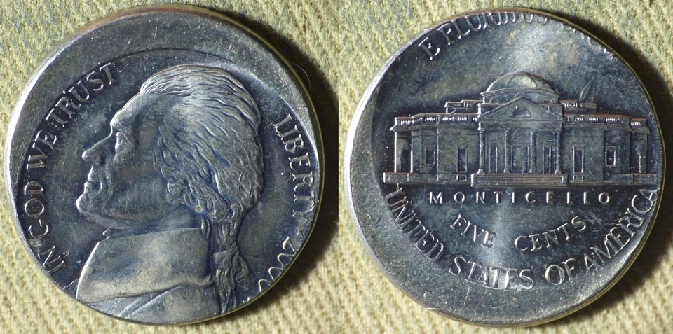 Errors : 2000P Nickel 12% Off Center Proof Like IREC1460 - Image 1 of 1