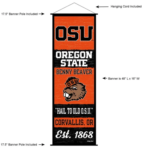 Oregon State University Beavers Room Banner Poster Art Canvas Cover