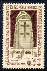 STAMP / TIMBRE FRANCE NEUF LUXE °° N° 1380 ** RESISTANTS DES GLIERES - Photo 1/1
