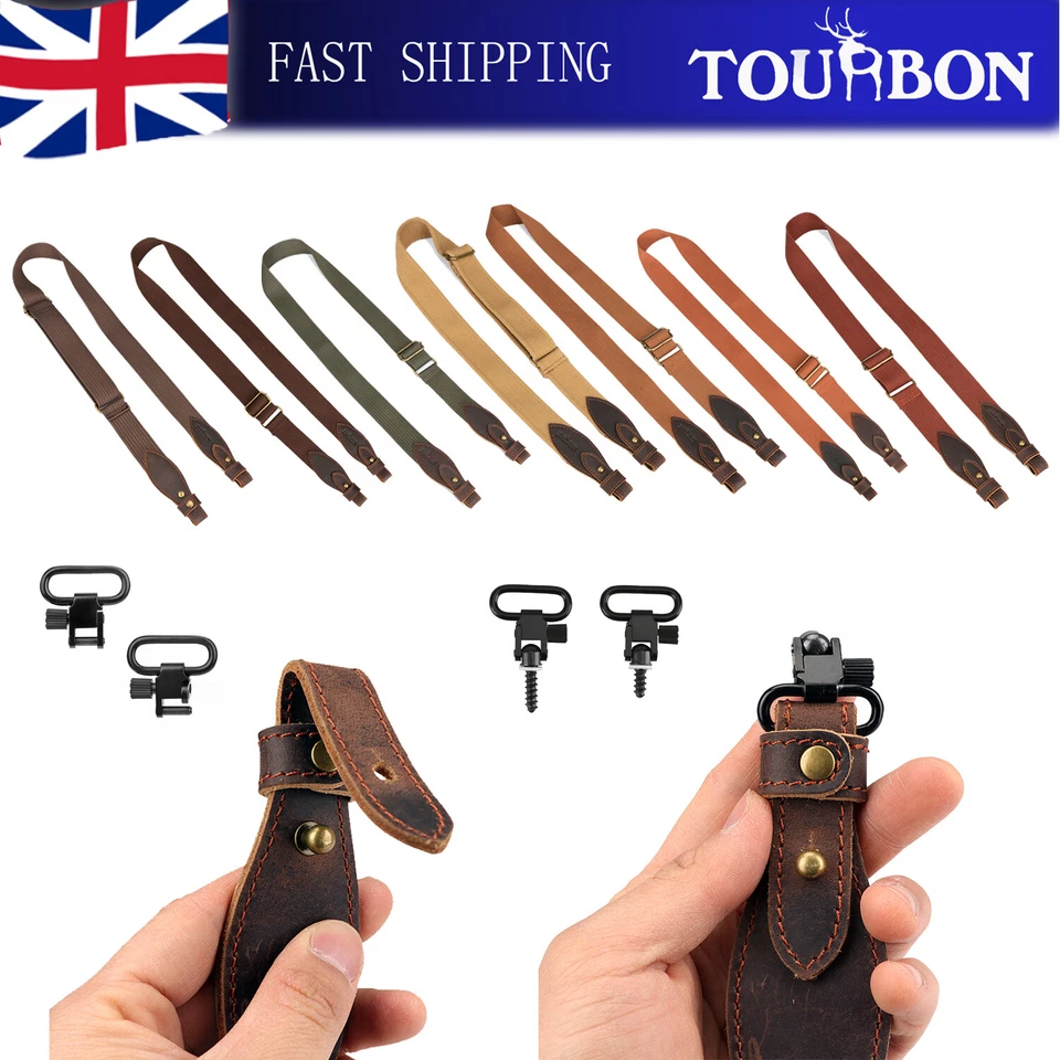TOURBON Tactical Gun Sling Shotgun Strap Rifle Belt Swivels-Multiple Choices - Image 1 of 1