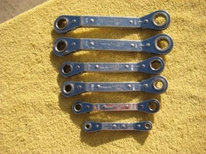Matco 6 piece metric offset Double Box end ratcheting wrench set - Bild 1 von 8