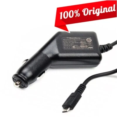 NEW Original Blackberry Micro-USB Car Charger for Curve Pearl Torch Bold Storm - Image 1 of 4