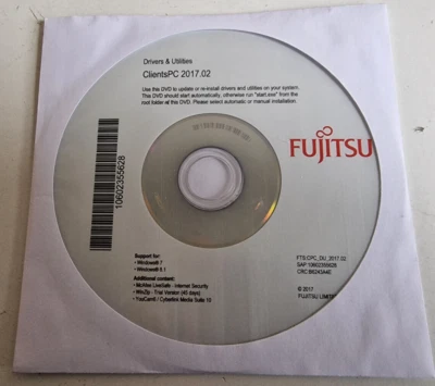 Fujitsu Drivers & Utilities ClientsPC 2017.02 Treiber DVD für PCs / Win 7 & 8.1 - Bild 1 von 4